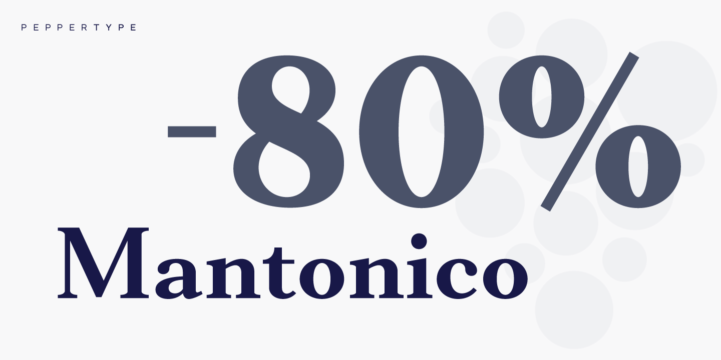 Przykładowa czcionka Mantonico #13